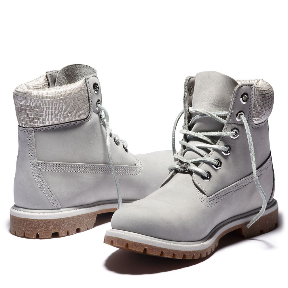 Botas Feminino - Timberland 6-Inch Premium Impermeavel - GWUAF2840 - Cinzentas